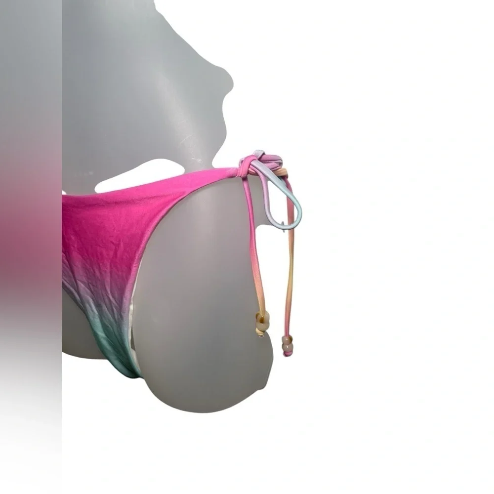 L*Space Hanna Montazami Devon Ombre String Bikini Bottom XL NWT